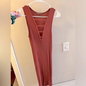 ‘Don’t Ask Why’ Sleeveless V-Neck Dress- Burgundy